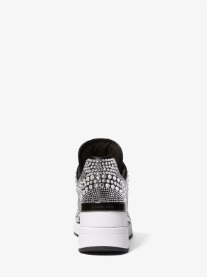 Georgie Crystal Embellished Satin Trainer image number 2