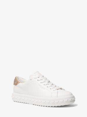 Michael Kors, Shoes, Dare To Shine In Fabulous Michael Kors Leather  Sneakers