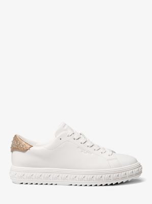 Grove Embellished Leather Sneaker | Michael Kors