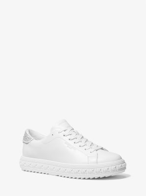 Michael michael kors casey hot sale logo tape leather sneaker