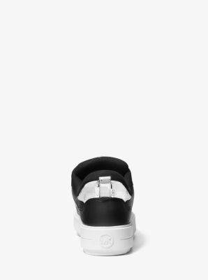 Rumi Leather and Logo-Embossed Metallic Platform Sneakers image number 2
