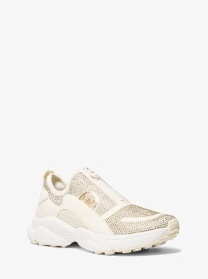 Michael kors casey on sale logo tape leather sneaker