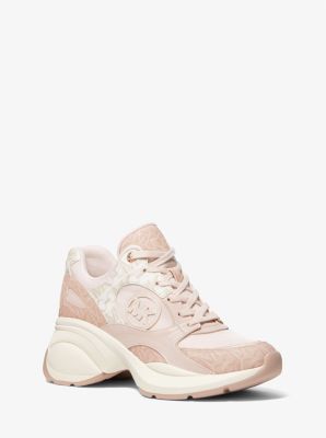 Michaelkors Zuma Two-Tone Empire Signature Logo and Mesh Trainer