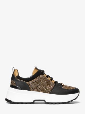 Michael kors cosmo metallic and glitter clearance trainer