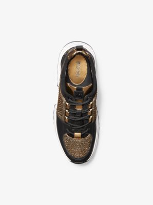 Michael michael kors cosmo metallic and store glitter trainer