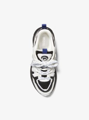 hero leather and mesh trainer