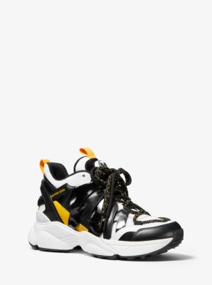 mk hero leather and mesh trainer