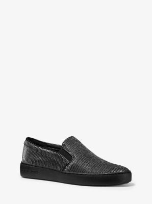 michael kors keaton glitter slip on