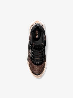 Michael kors monroe hot sale trainer black gold