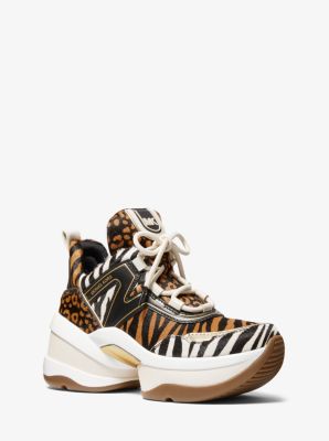 michael kors animal print trainers