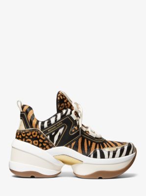 michael kors animal print trainers