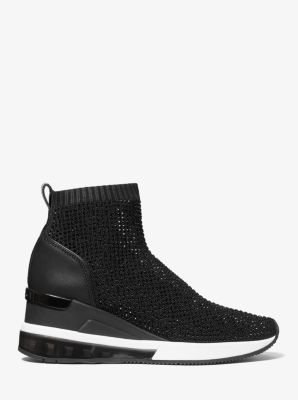 Skyler Embellished StretchKnit Sock Sneaker Michael Kors