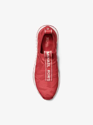 Michael kors red store slip on shoes