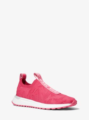 Sneaker Bodie slip-on in maglia stretch con logo in rilievo in ROSSO RUBINO | Michael Kors