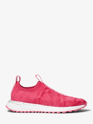 Sneaker Bodie slip-on in maglia stretch con logo in rilievo in ROSSO RUBINO | Michael Kors