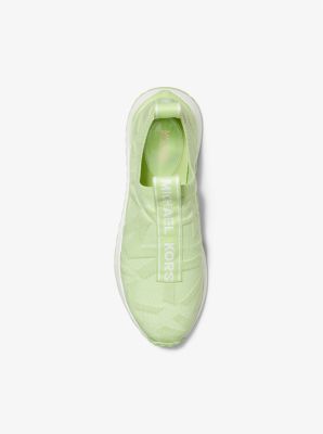 Sneaker Bodie slip-on in maglia stretch con logo in rilievo in ALOE | Michael Kors