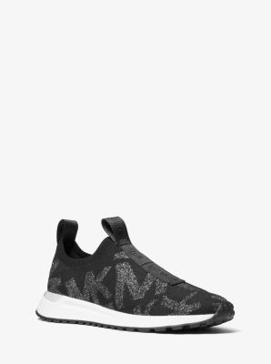 Bodie Metallic Logo Knit Slip-On Trainer | Michael Kors