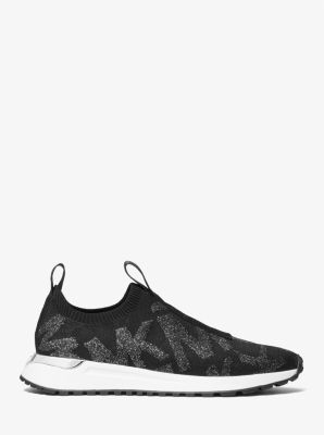 Bodie Metallic Logo Knit Slip-On Trainer | Michael Kors