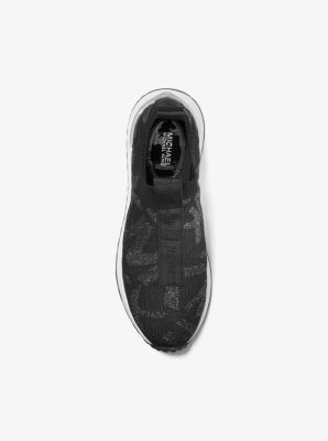 Bodie Metallic Logo Knit Slip-On Trainer | Michael Kors