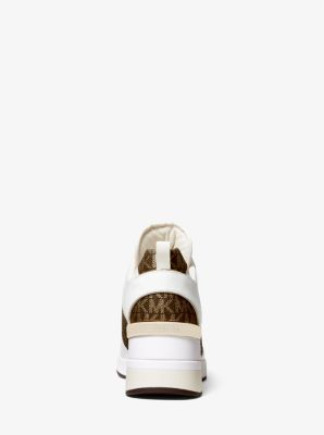 Georgie logo cheap and leather trainer