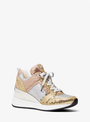 Michael michael kors georgie deals trainer wedge sneakers