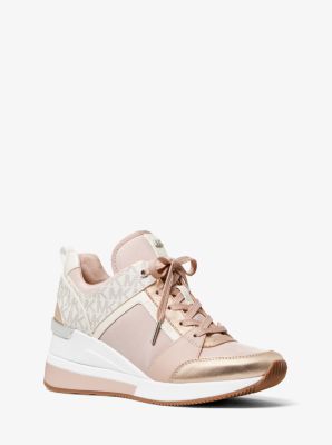 Georgie Leather and Logo Trainer | Michael Kors