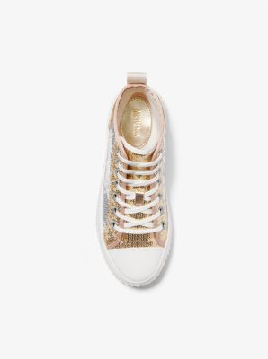 michael kors gold high top sneakers