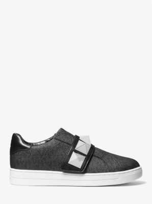 Kenna Logo and Studded Leather Sneaker | Michael Kors [US]