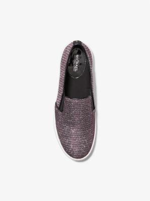 Michael kors keaton hot sale glitter slip on