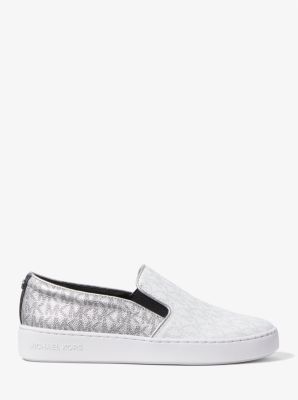 Keaton Color-Blocked Metallic Signature Logo Slip-On Sneaker 