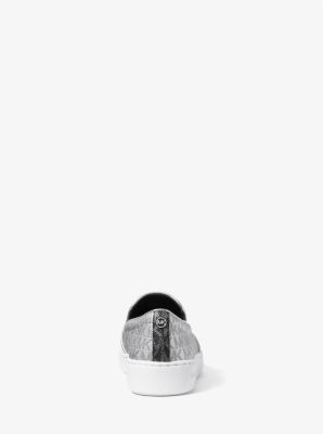 Keaton Color-Blocked Metallic Signature Logo Slip-On Sneaker