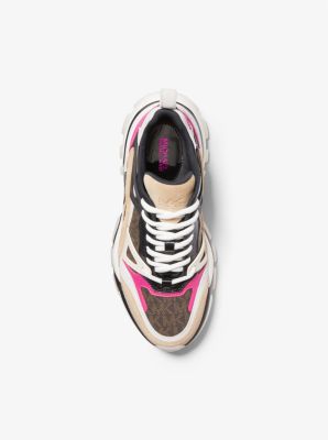 スニーカー Michael By Michael Kors Multicolor Fabric Sneakers MICHAEL Michael Kors Lolly Glitter Fabric Lace Up Platform