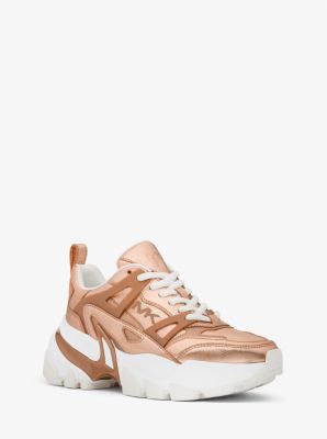 Nick Metallic Leather Trainer | Michael Kors