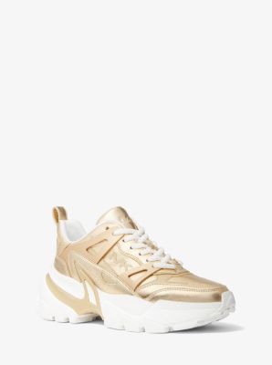 Nick Metallic Leather Trainer image number 0