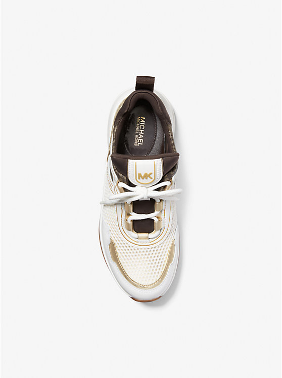 Olympia Mesh and Metallic Logo Trainer image number 2