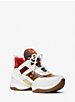 Olympia Two-Tone Snake Embossed Leather Trainer image number 0