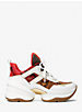 Olympia Two-Tone Snake Embossed Leather Trainer image number 1