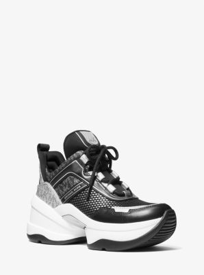 Olympia Metallic Logo and Mesh Trainer