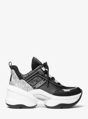 Olympia Metallic Logo and Mesh Trainer