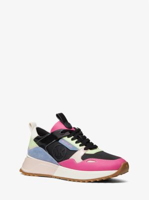 Theo Color-Block Leather Trainer | Michael Kors