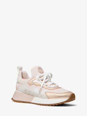 Theo Metallic Mixed-Media Trainer image number 0