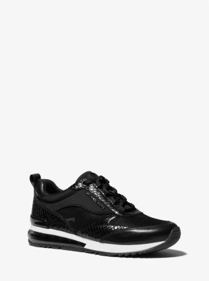 allie extreme leather and mesh trainer