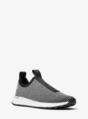 MICHAEL KORS: Bodie stretch knit sneakers - Black