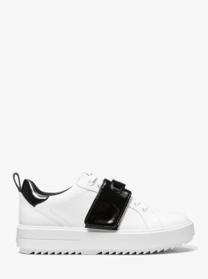 Emmett Two-Tone Logo Embellished Leather Sneaker image number 1