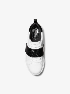 Emmett Two-Tone Logo Embellished Leather Sneaker image number 3