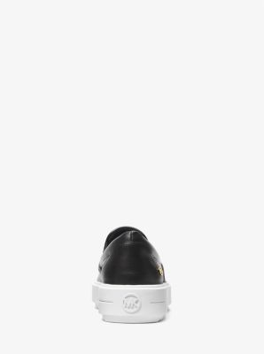 Emmett Leather Slip-On Trainer in BLACK | Michael Kors