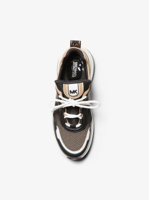 Michael kors olympia store leather and scuba trainer