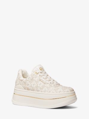 Mindy floral appliqué store leather sneaker