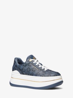 Allie embellished leather hot sale and canvas trainer