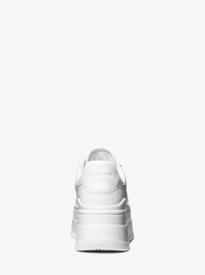 Hayes Snake Embossed Leather Platform Sneaker | Michael Kors Canada